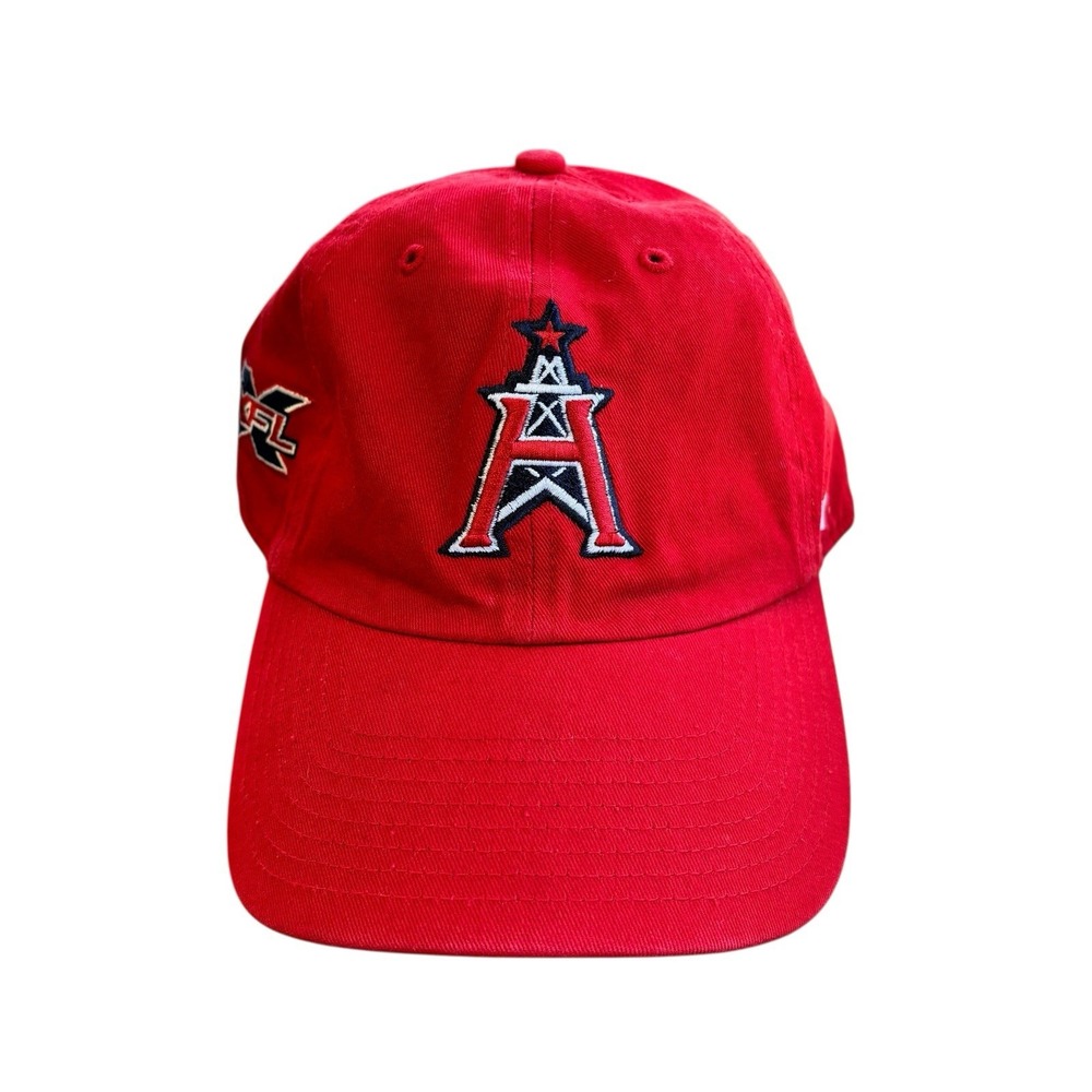 Houston Roughnecks Hat Cap '47‎ Clean Up Strap Back Men's Red XFL Football